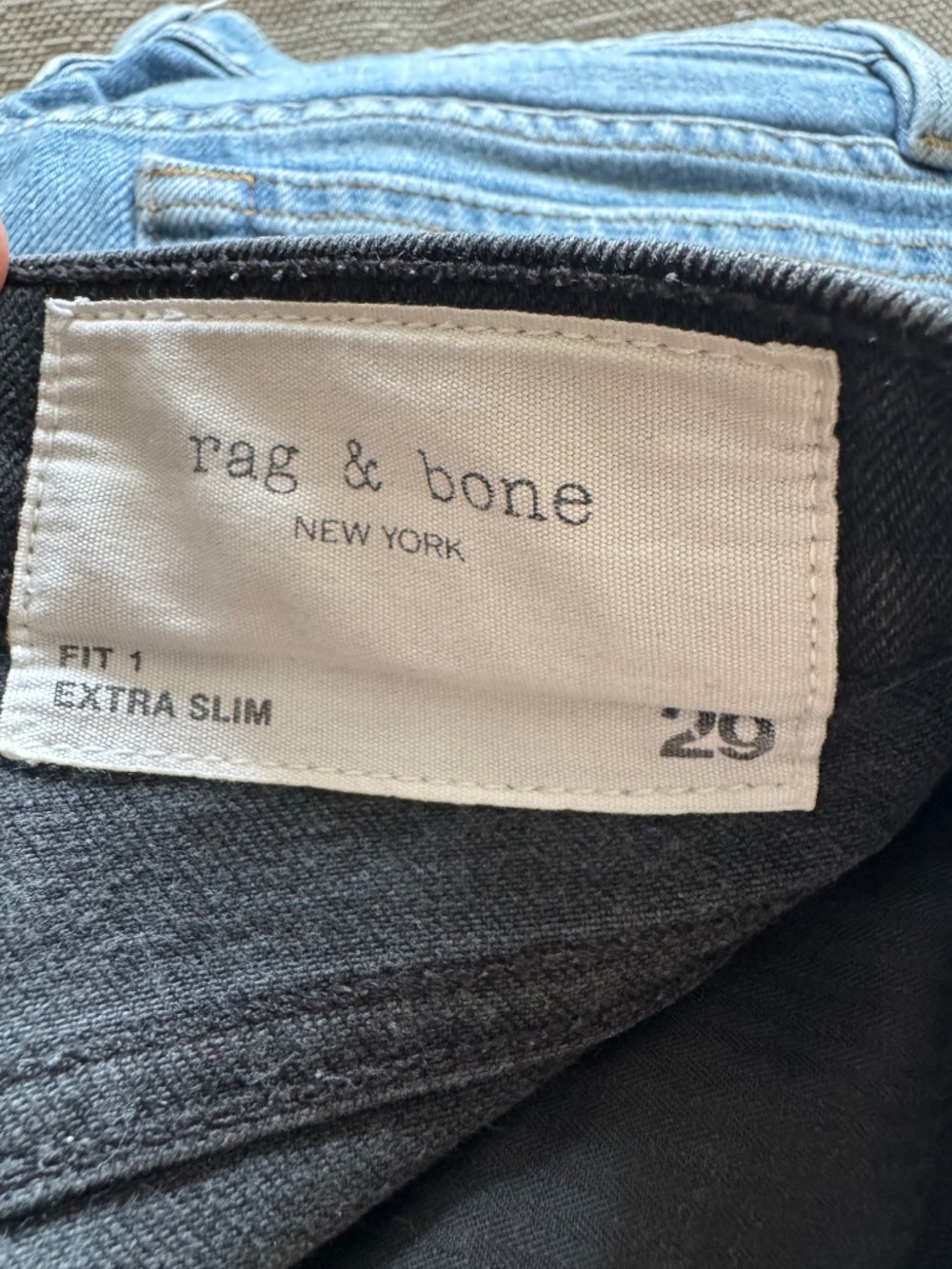 rag & bone Extra Slim Fit 1 Black Jeans Size 29 - Picture 7 of 8
